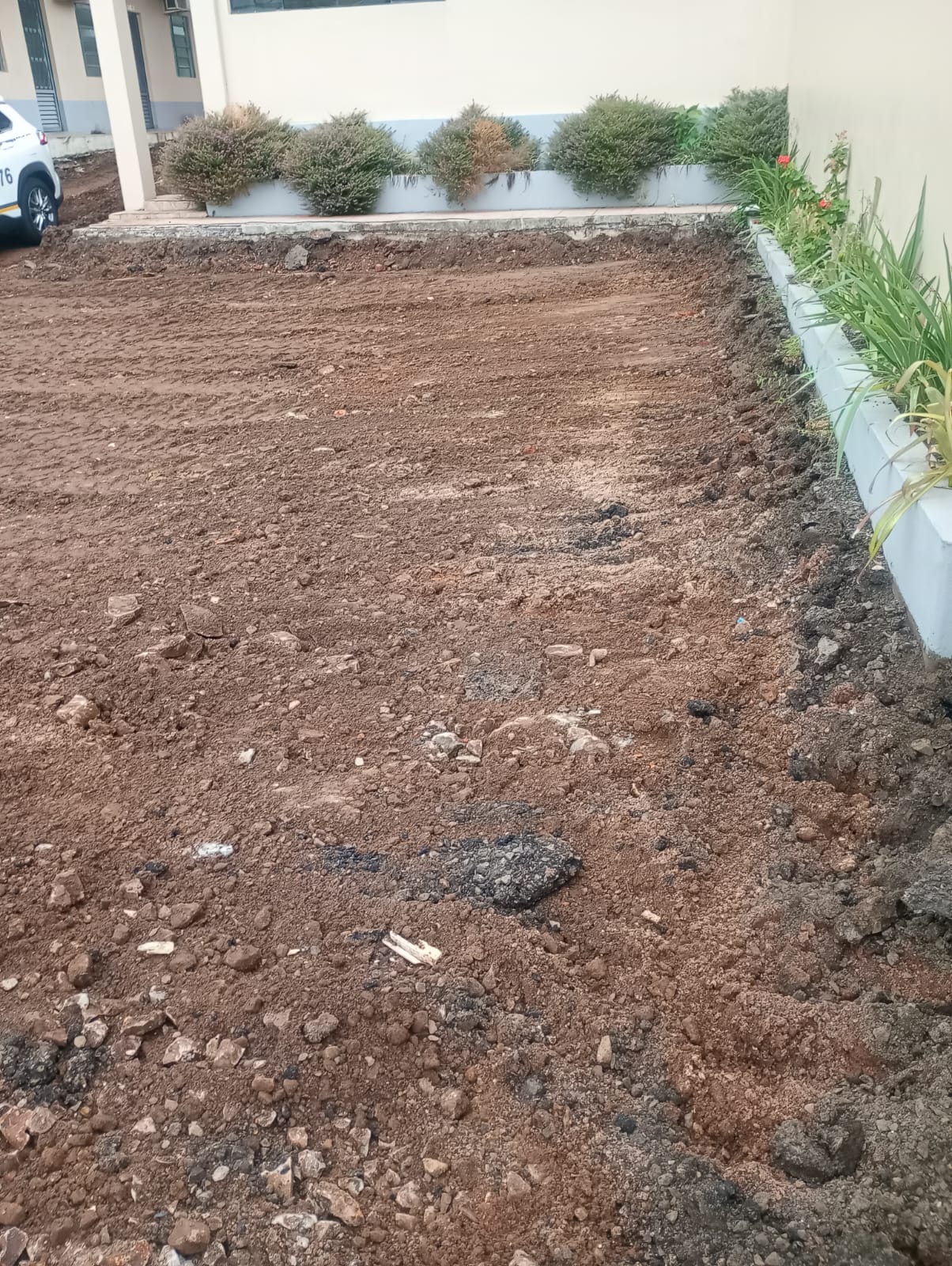 Área nivelada após planagem urbana