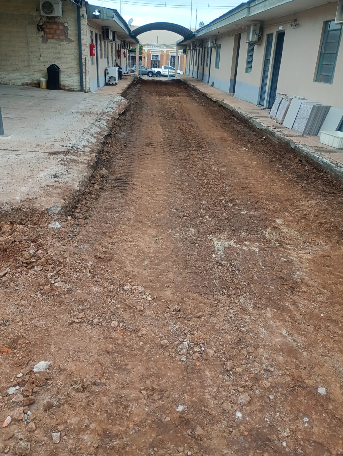 Serviço de terraplanagem urbana